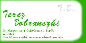 terez dobranszki business card
